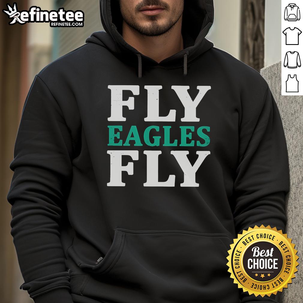 Official Fly Eagles Fly Philadelphia Hoodie featuring team logo and vibrant colors for Eagles fans.