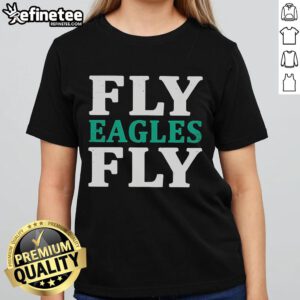 Official Fly Eagles Fly Philadelphia Ladies Tee featuring a stylish design for dedicated Eagles fans.