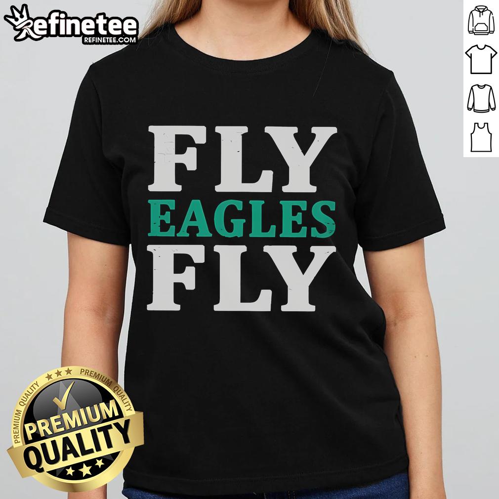 Official Fly Eagles Fly Philadelphia Ladies Tee featuring a stylish design for dedicated Eagles fans.