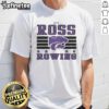 Alt Text: Official Izzy Ross Rowing K-State Wildcats Ash Rally Nil Striped T-Shirt featuring team colors and logo design.