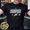 Philadelphia Eagles Super Bowl LIX Champions T-Shirt celebrating the NFC victory with bold graphics and team colors.