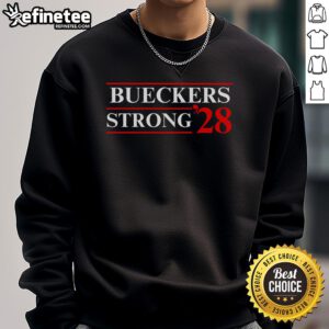 Premium Bueckers Strong 28 Sweatshirt in navy, featuring a stylish design and comfortable fit for sports enthusiasts.