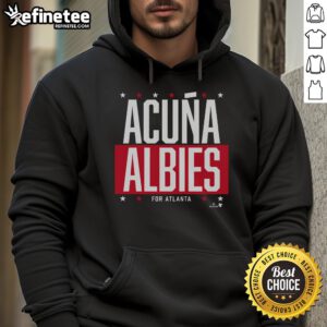 Top Acua Albies for Atlanta hoodie featuring vibrant team colors and player graphics, perfect for Braves fans.