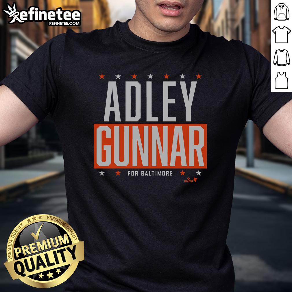 Top Adley-Gunnar for Baltimore T-shirt featuring bold graphics and vibrant colors, perfect for fans of the Baltimore sports scene.