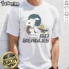 Top Go Beagles Snoopy Woodstock T-Shirt featuring iconic characters in vibrant colors on a stylish tee design.
