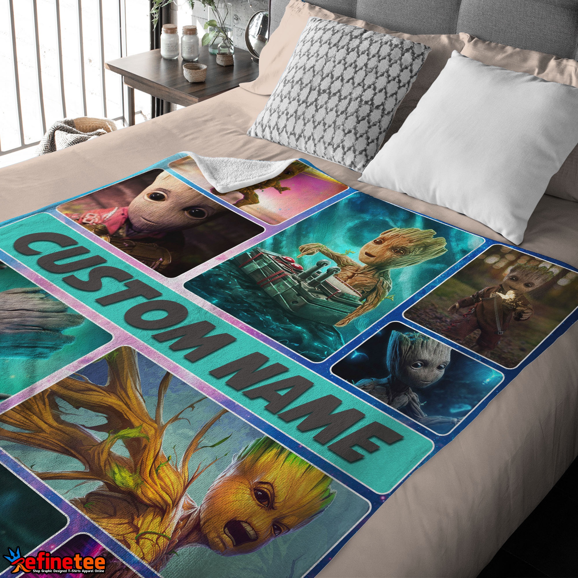 Baby Groot Guardians Of The Galaxy Blanket Fleece Customized Blanket