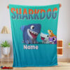 Cartoon Sharkdog Fintastic Halloween Blanket Fleece Customized Blanket