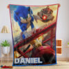 Cartoon Sonic With Friends Blanket Fleece Customized Blanket