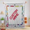 Classic Monopoly Board Game Blanket Fleece Customized Blanket