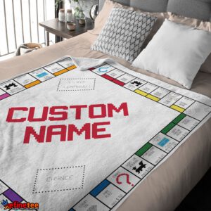 Classic Monopoly Board Game Blanket Fleece Customized Blanket