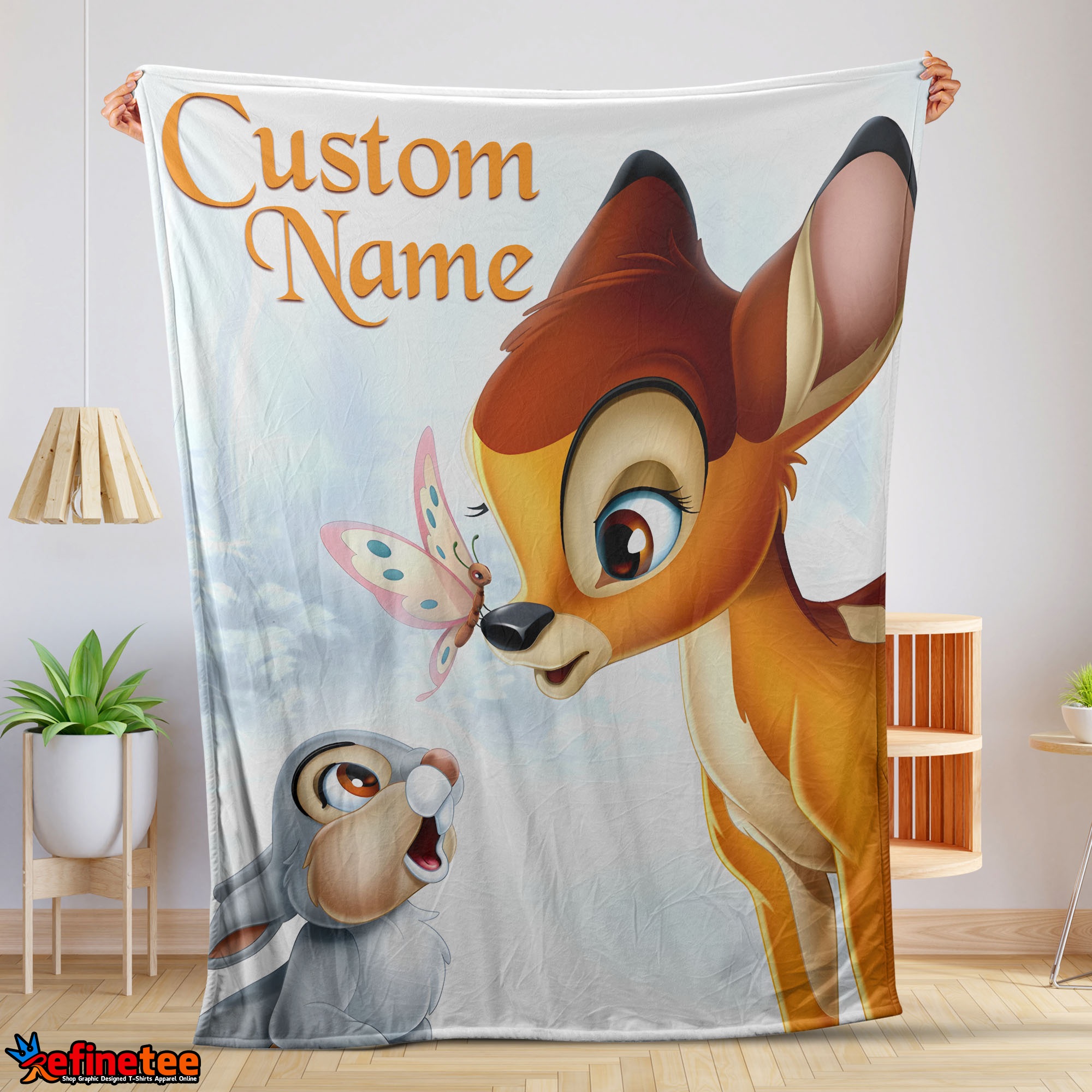 Disney Bambi And Thumper Blanket Fleece Customized Blanket
