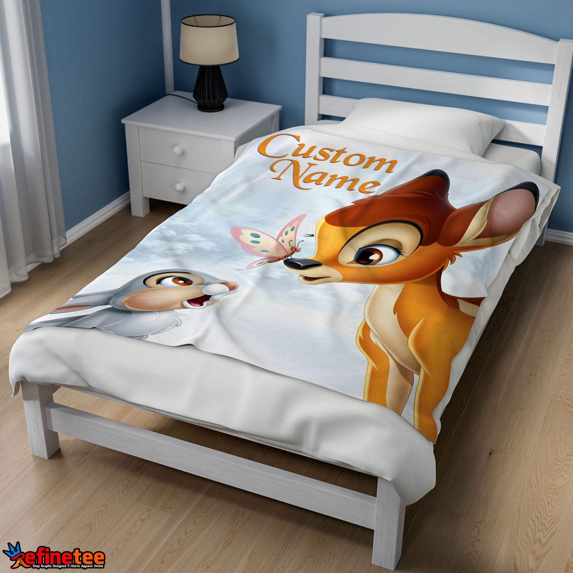 Disney Bambi And Thumper Blanket Fleece Customized Blanket