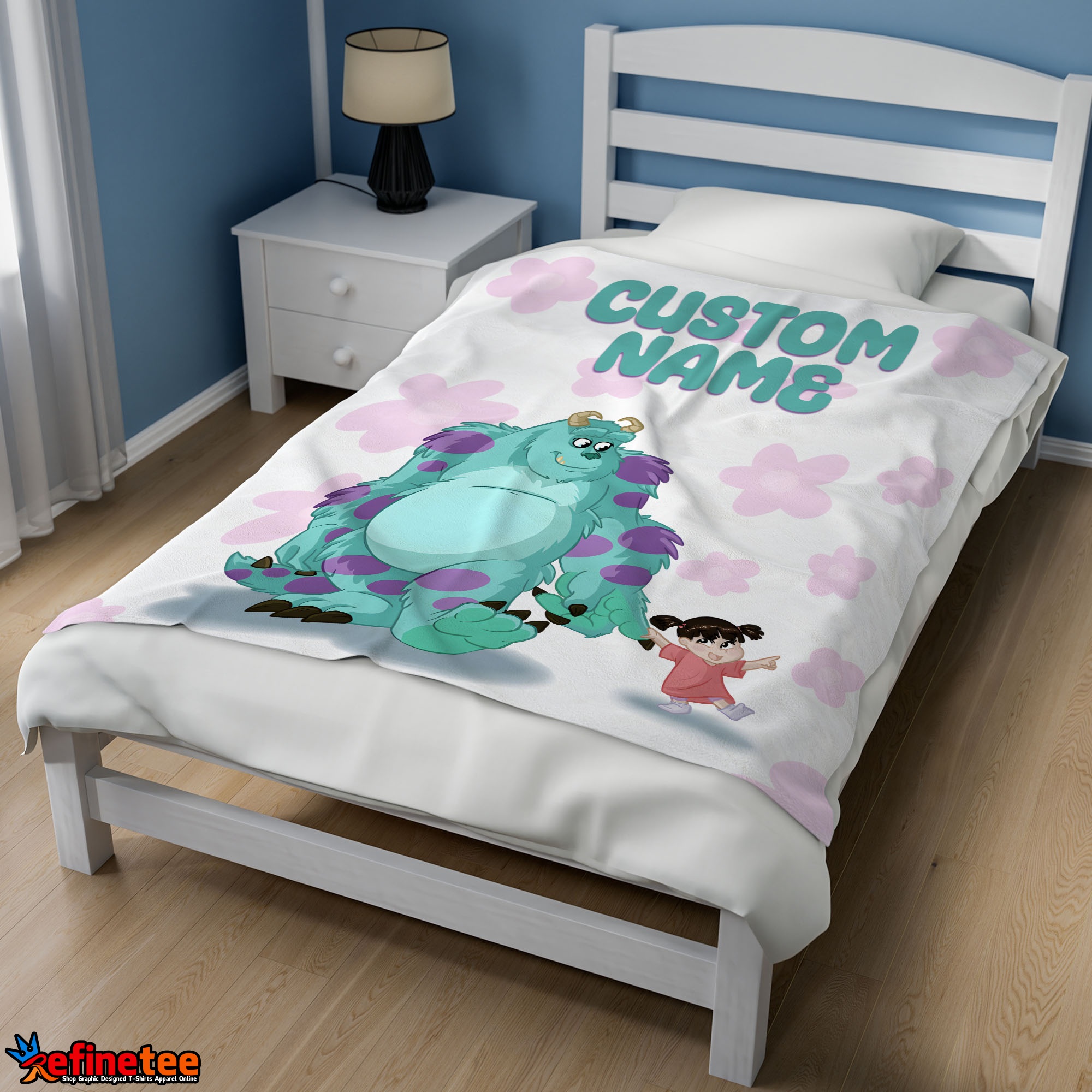 Disney Sulley & Boo Monsters Inc Blanket Fleece Customized Blanket