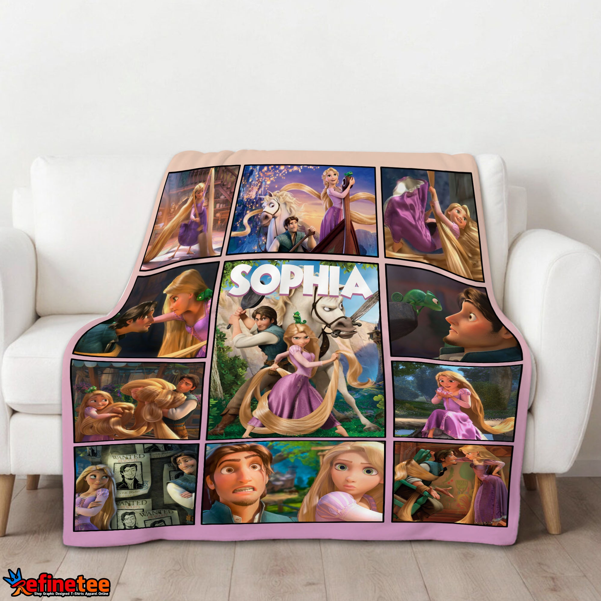 Disney Tangled Collage Blanket Fleece Customized Blanket