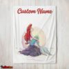 Disney The Little Mermaid Delicate And Painterly Blanket Fleece Customized Blanket