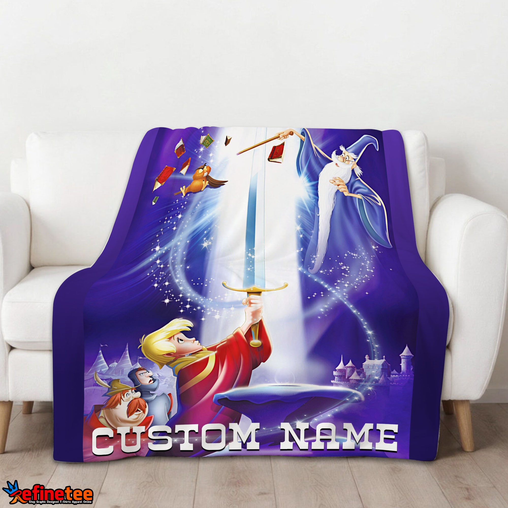 Disney The Sword In The Stone Legendary Blanket Fleece Customized Blanket