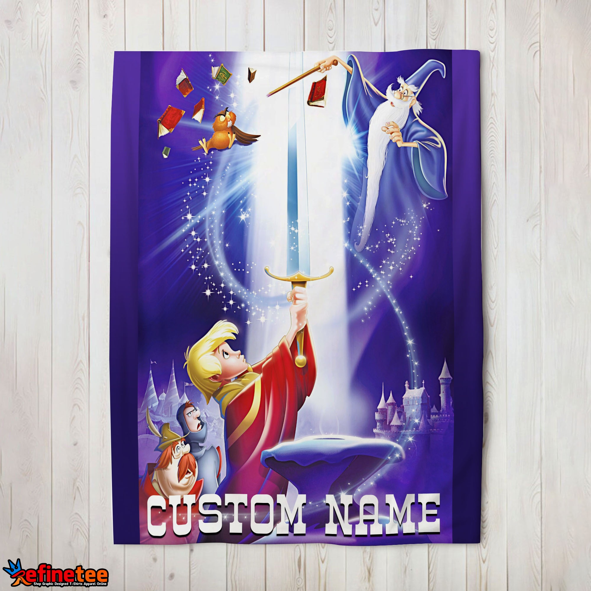 Disney The Sword In The Stone Legendary Blanket Fleece Customized Blanket