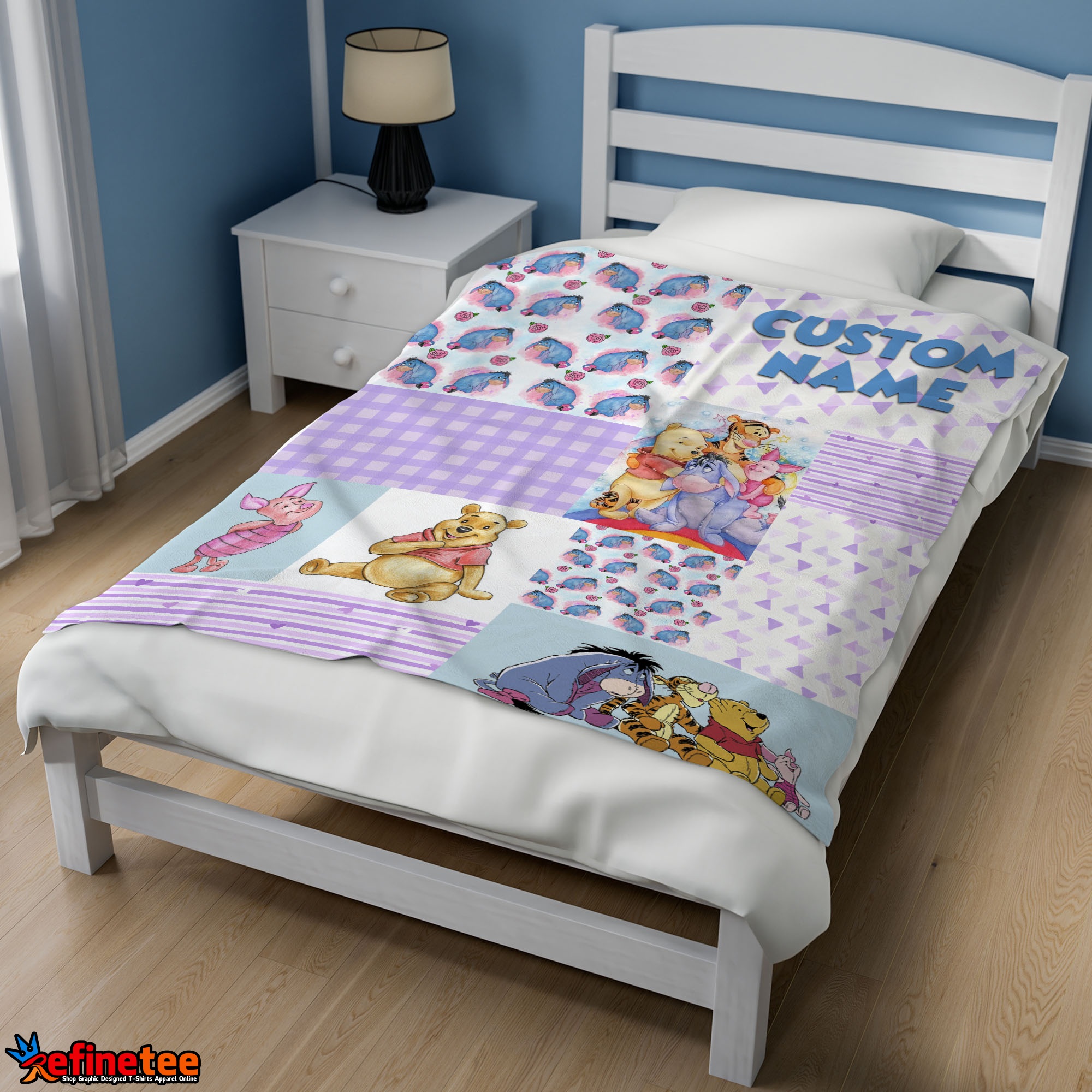 Disney Winnie The Pooh Friends Collage Poster Blanket Fleece Customized Blanket