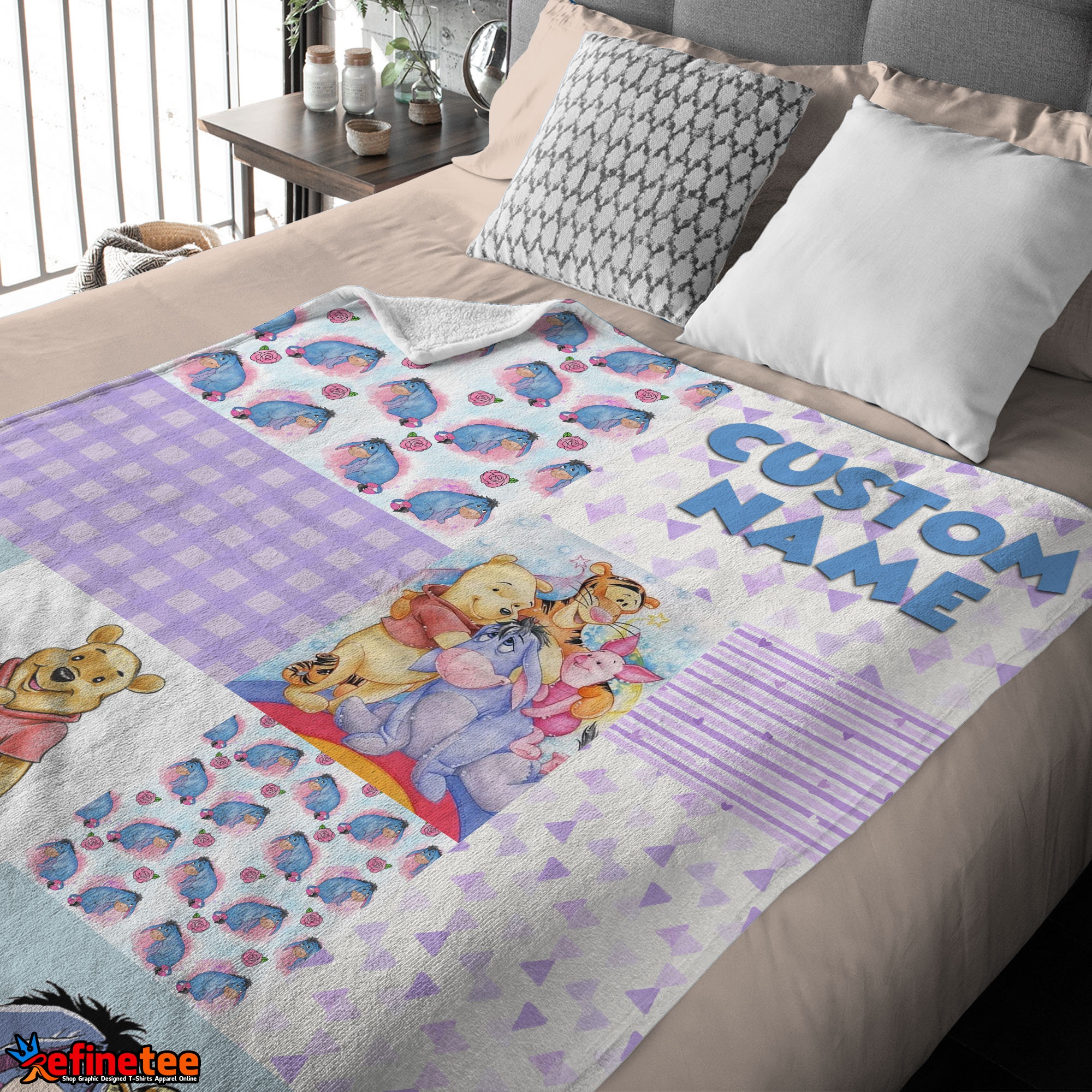 Disney Winnie The Pooh Friends Collage Poster Blanket Fleece Customized Blanket