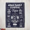 Family Camping Rulers Capture The Moment Blanket Fleece Customized Blanket