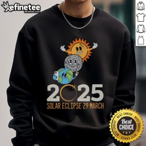 Funny Solar Eclipse 2025 sweatshirt featuring a playful design for the partial eclipse on March 29, perfect for eclipse enthusiasts.