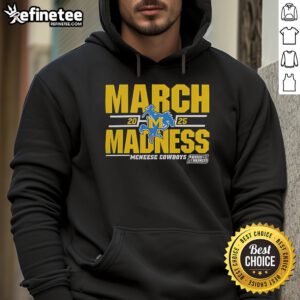 Good McNeese Cowboys 2025 March Madness D1 Men's Basketball Hoodie featuring team colors and logo design.