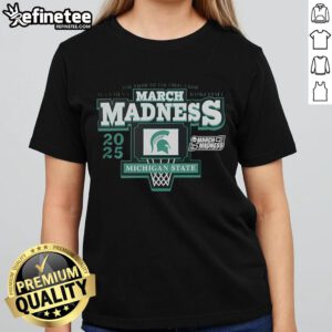 Good NCAA 2025 Men's March Madness Basketball tee featuring Michigan State Spartans for fans on the road to the Final Four.