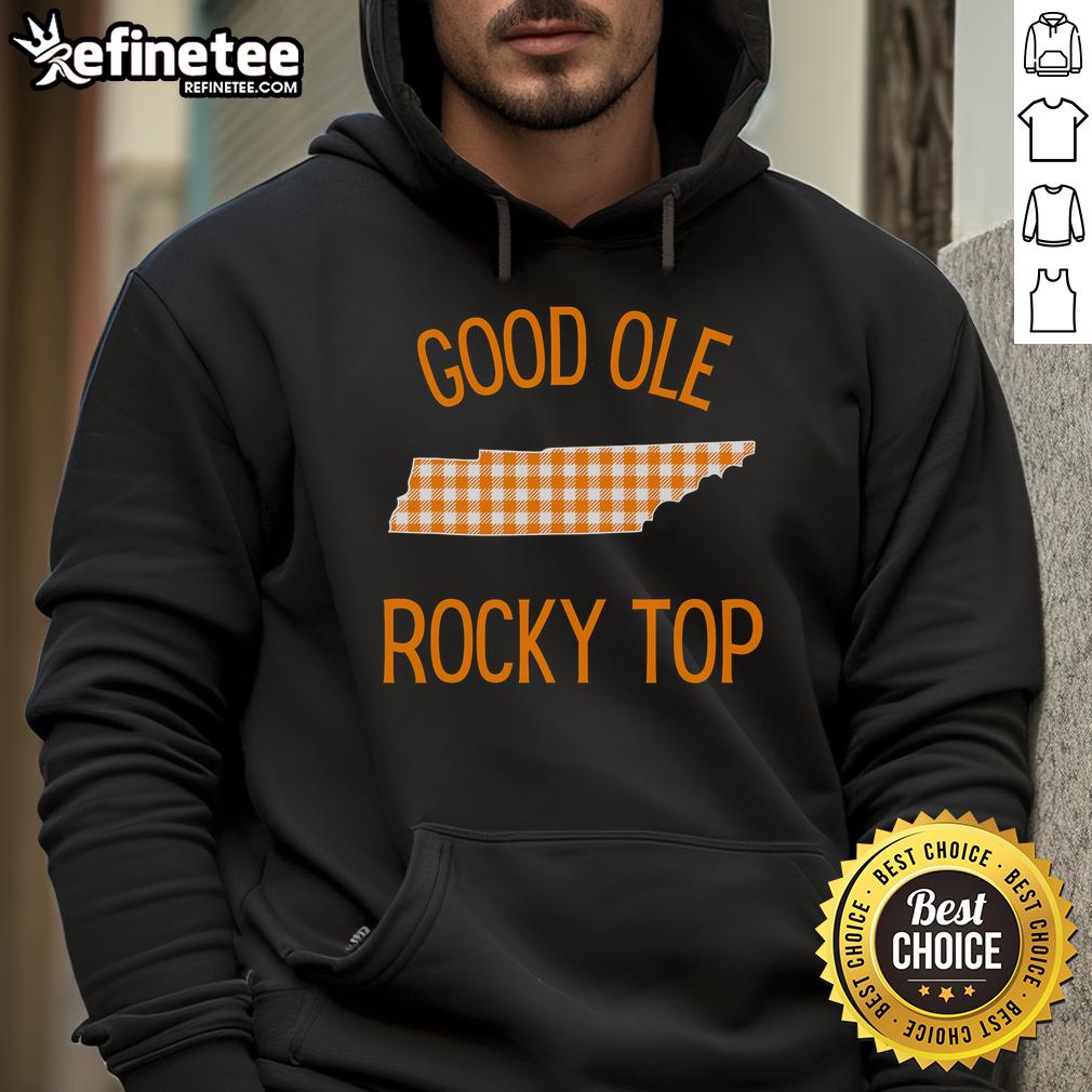 Good Ole Rocky Top Tennessee Buffalo Plaid Hoodie, showcasing a cozy design perfect for fall and winter wear.