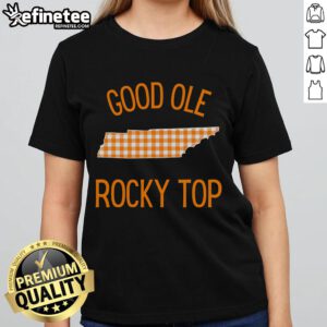 Good Ole Rocky Top Tennessee Buffalo Plaid Ladies Tee featuring a stylish plaid design perfect for casual wear.