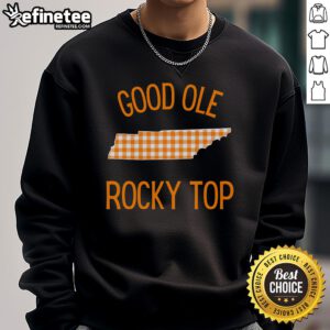 Cozy Good Ole Rocky Top Tennessee Buffalo Plaid Sweatshirt in vibrant colors, perfect for casual fall outings.