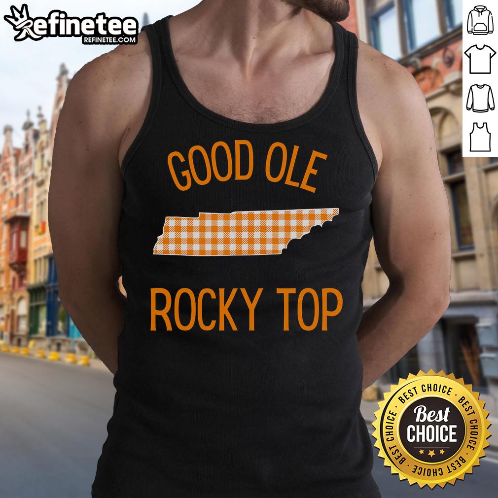 Good Ole Rocky Top Tennessee Buffalo Plaid Tank Top in red and black, perfect for casual outings and Tennessee pride.