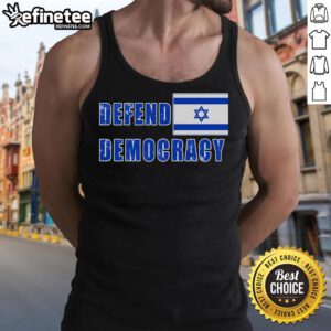 Lightly distressed tank top featuring the Israeli flag, perfect for those who support democracy and defend Israel.