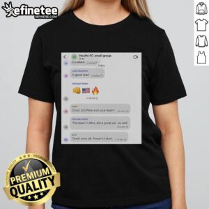 Alt Text: Hot Houthi PC small group text ladies tee featuring a stylish design perfect for casual wear.