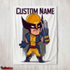 Marvel Chibi Wolverine Blanket Fleece Customized Blanket