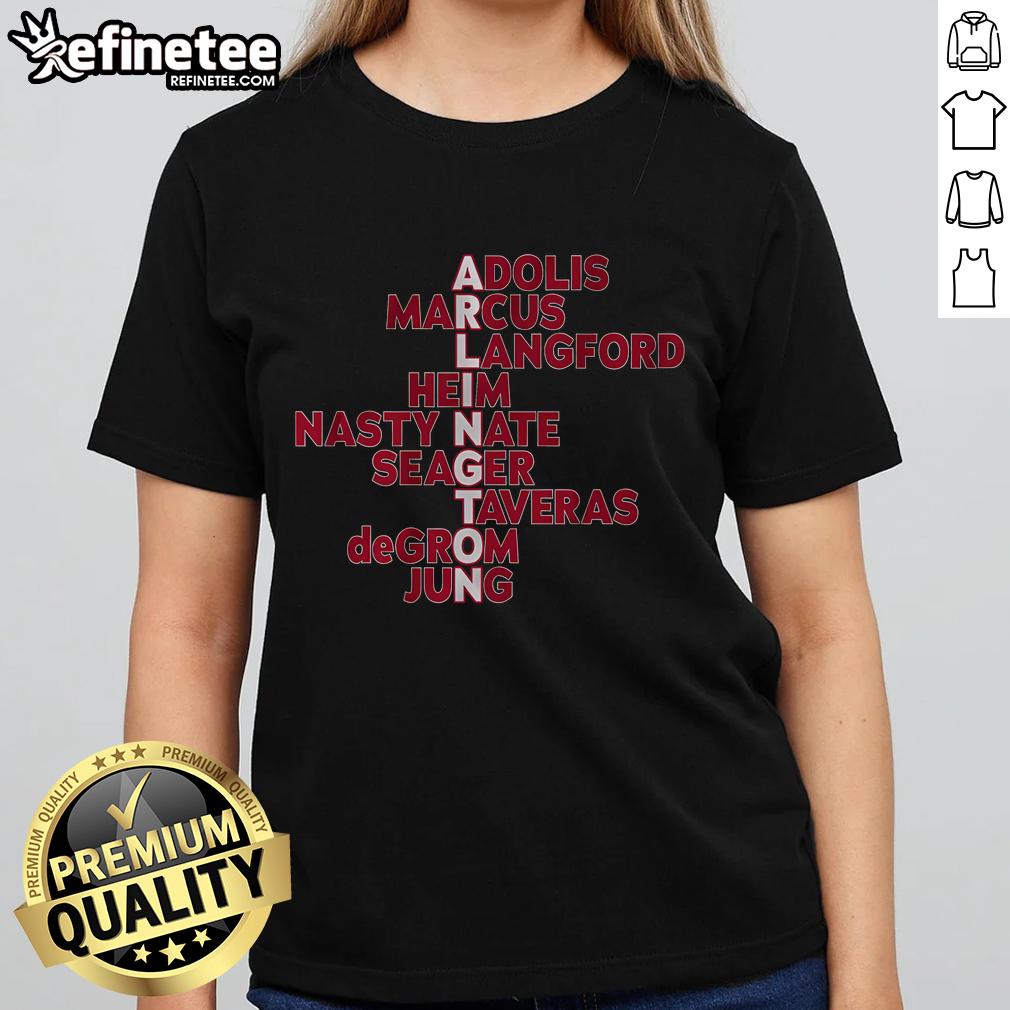 2025 Ladies Tee featuring Nice Arlington Baseball MLB names, perfect for fans and casual wear.