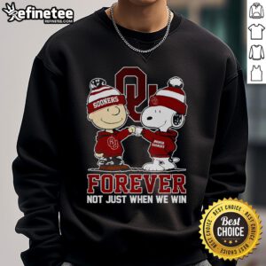 Nice Forever Not Just When We Win Snoopy Sweatshirt featuring a playful Snoopy graphic in vibrant colors.