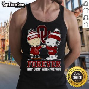 Cute Snoopy tank top with 'Nice Forever, Not Just When We Win' design, perfect for casual summer wear.