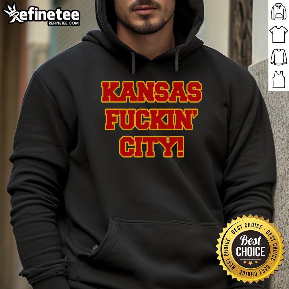 Stylish Nice Kansas Fuckin City Hoodie in vibrant colors, perfect for casual wear and showing local pride.