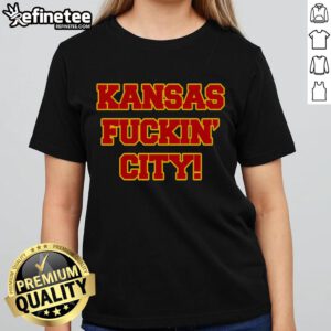 Stylish 'Nice Kansas Fuckin City' ladies tee in vibrant colors, perfect for casual outings and showing local pride.
