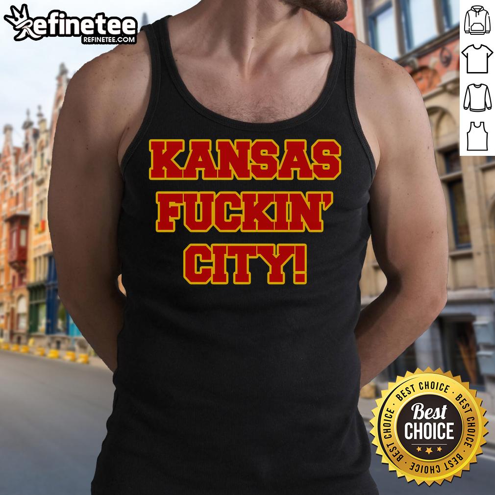 Stylish Nice Kansas Fuckin City tank top in vibrant colors, perfect for summer outings and showcasing Kansas pride.