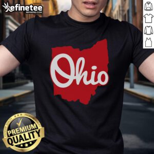 Nice Ohio Map I Love My Ohio T-Shirt featuring a colorful state map design, perfect for proud Ohio residents.