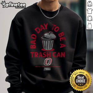 Nice Omaha Basketball sweatshirt featuring 'It's a Bad Day to Be a Trash Can' design, perfect for fans and casual wear.