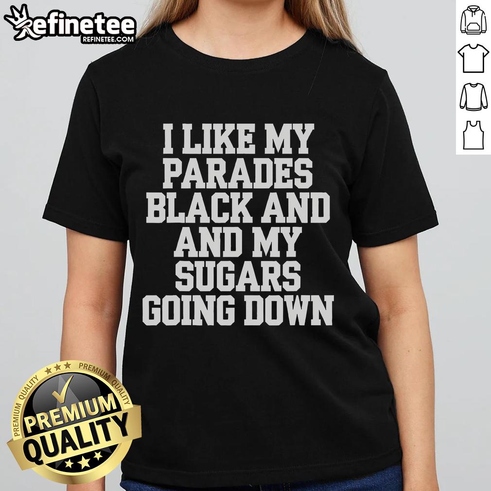 Mardi Gras ladies tee featuring 'My Sugars Going Down' design, perfect for festive parades and celebrations.