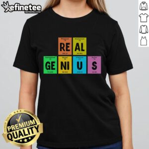 Alt Text: Stylish Nice Periodic Table of Elements tee for real genius ladies, featuring vibrant colors and a trendy design.