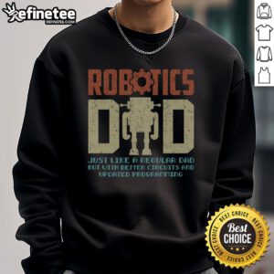Nice Robotics Dad sweatshirt featuring engineering and STEM design, perfect for proud nerds and tech enthusiasts.