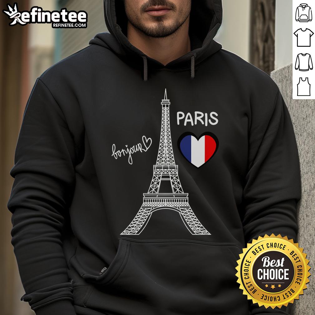 Cozy hoodie with 'Nice Travel to Paris' design, perfect for travel enthusiasts and fashion lovers alike.