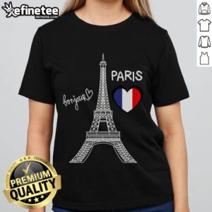 Stylish ladies tee featuring 'Nice Travel to Paris' design, perfect for travel enthusiasts and fashion lovers.