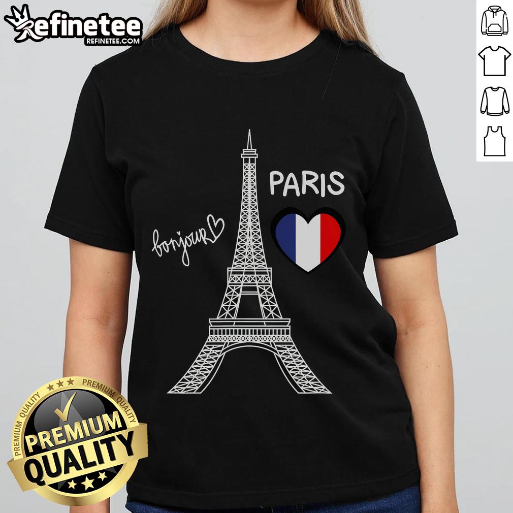 Stylish ladies tee featuring 'Nice Travel to Paris' design, perfect for travel enthusiasts and fashion lovers.