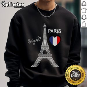 Cozy 'Nice Travel to Paris' sweatshirt featuring Eiffel Tower design, perfect for travel enthusiasts and fashion lovers.