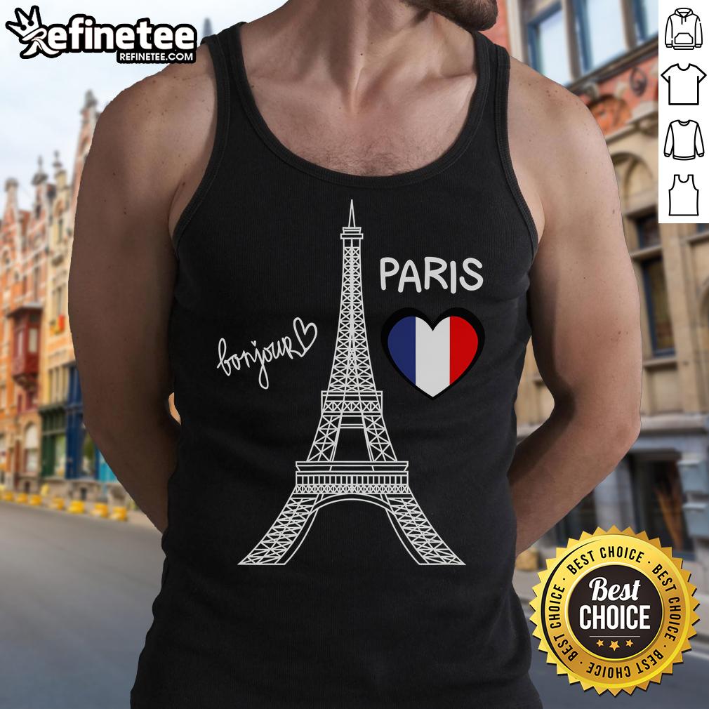 Stylish Nice Travel to Paris tank top featuring Eiffel Tower design, perfect for summer adventures in the City of Light.